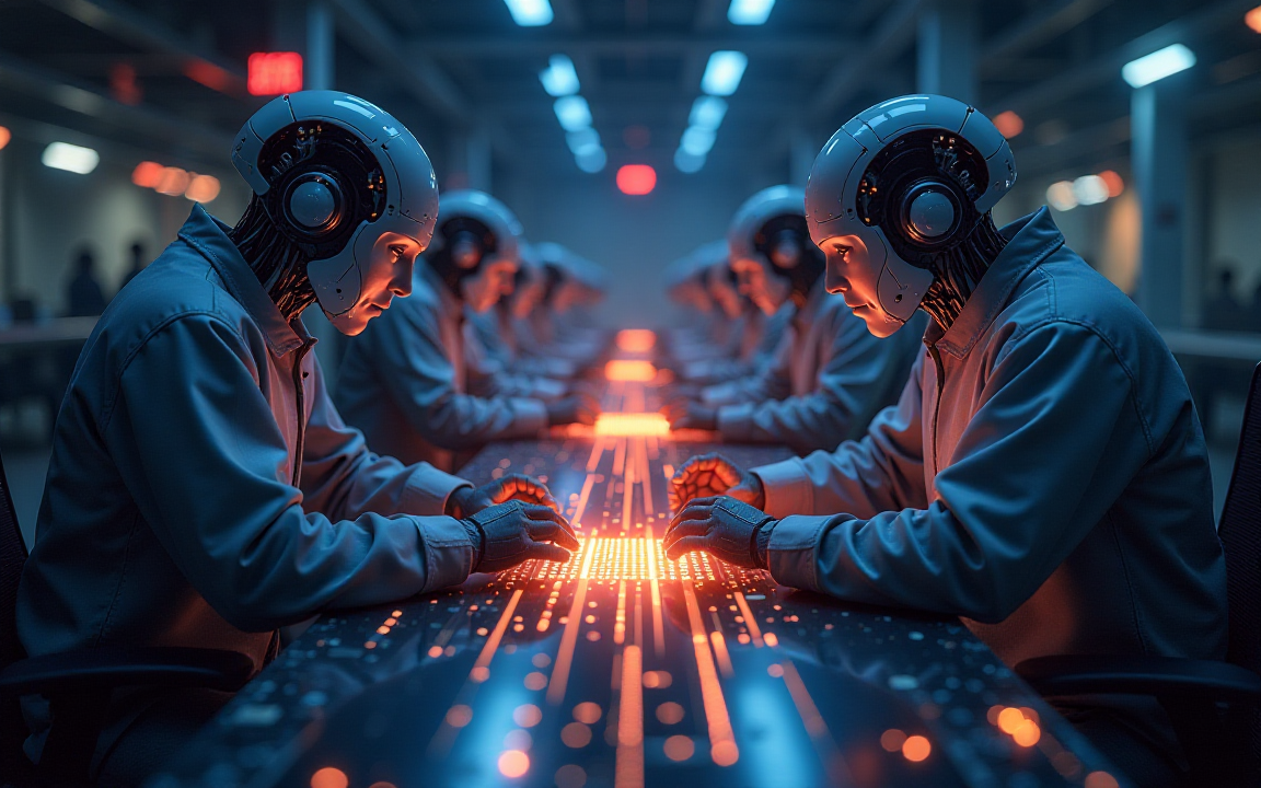 AI generated image of AI chip being made