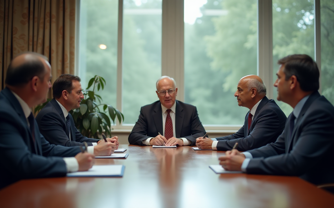 Ai generated image of bankers in a meeting