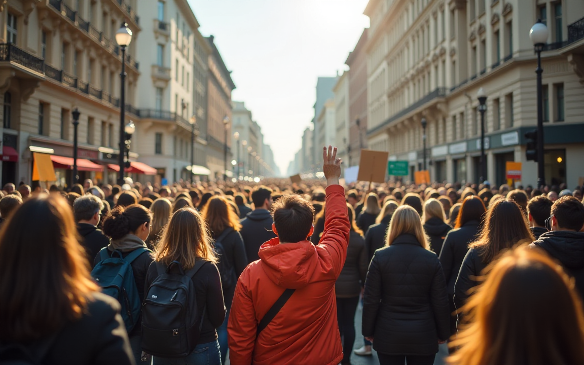 Workers strike across Europe over wage stagnation and budget cuts.